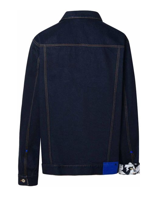 Burberry Blue Cotton Jacket For for men