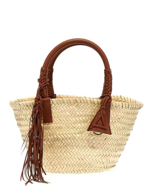 Alanui Metallic Icon Palm Leaf Small Handbag