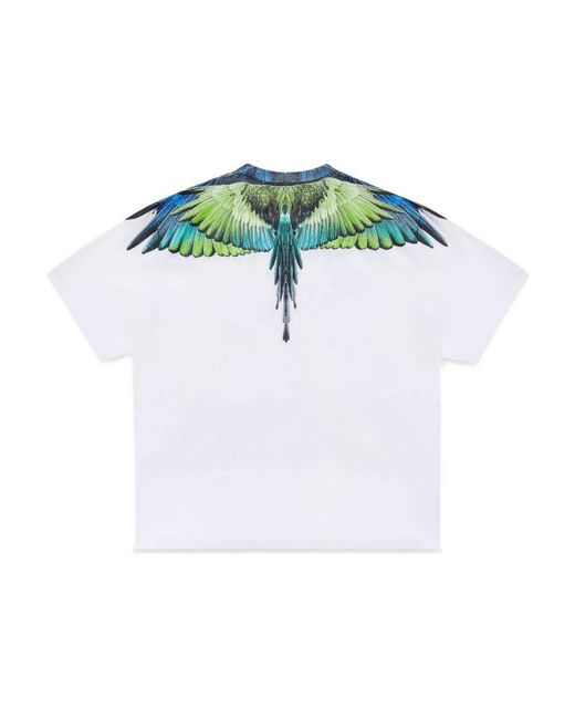 Marcelo Burlon Blue 'wings' T-shirt for men