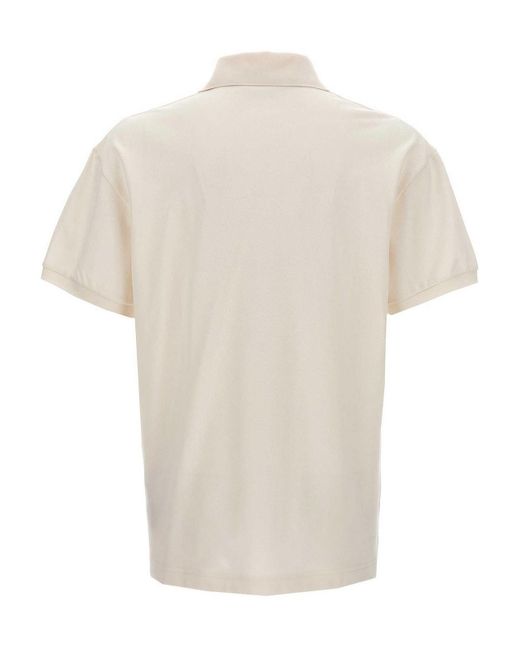 Palm Angels White Monogram Polo Shirt for men