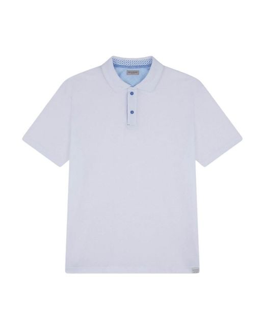 Paul & Shark Blue X-Soft Jersey Pole With Linen Details for men
