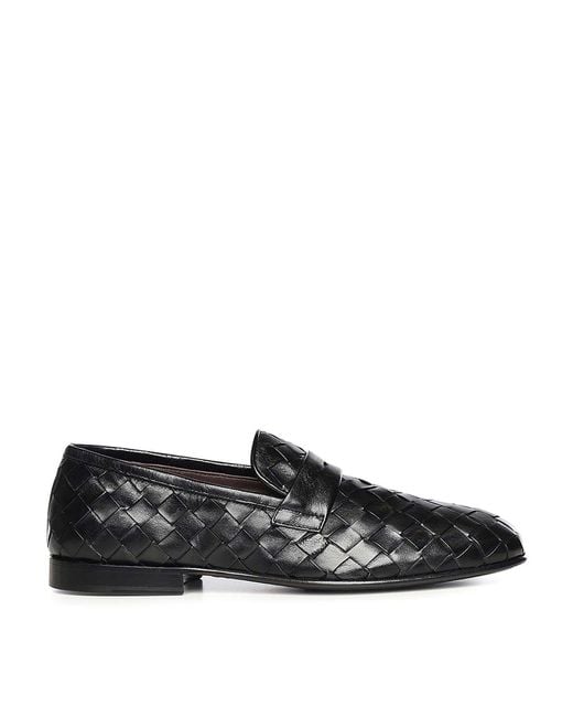 Giuliano Galiano Black Queen Leather Loafers for men