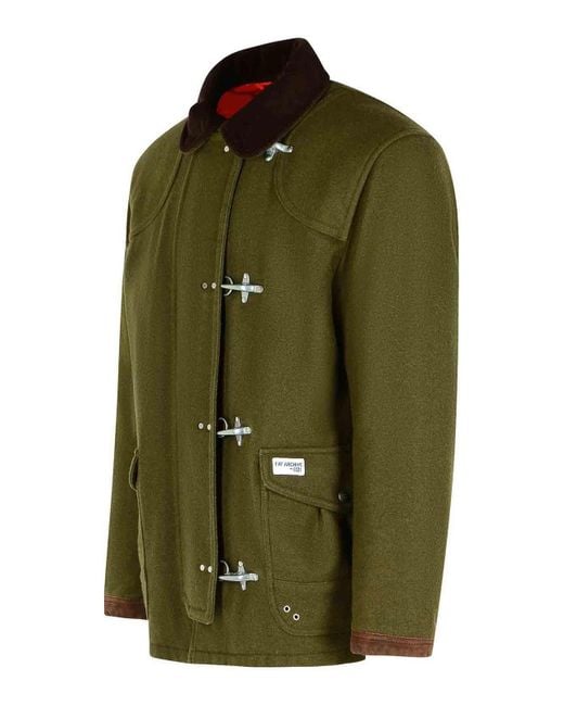 Fay Green 4Ganci Wool Blend Jacket for men
