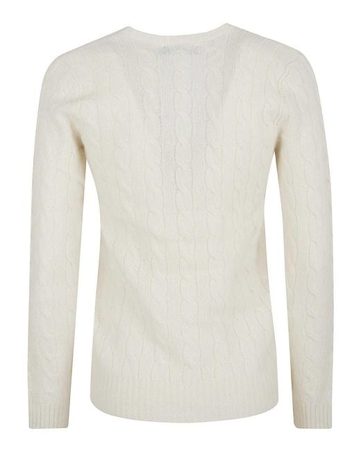 Polo Ralph Lauren White Kimberly-Long Sleeve-Pullover