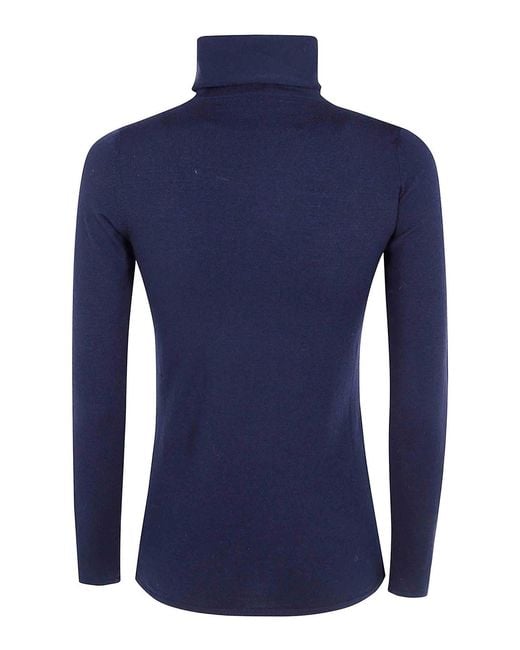 Base London Blue Turtle Neck Sweater