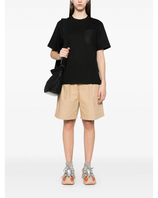Moncler Black Patch-Pocket T-Shirt for men