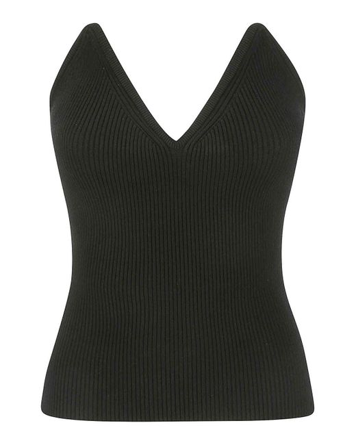 Coperni Black Knitted Bustier Top