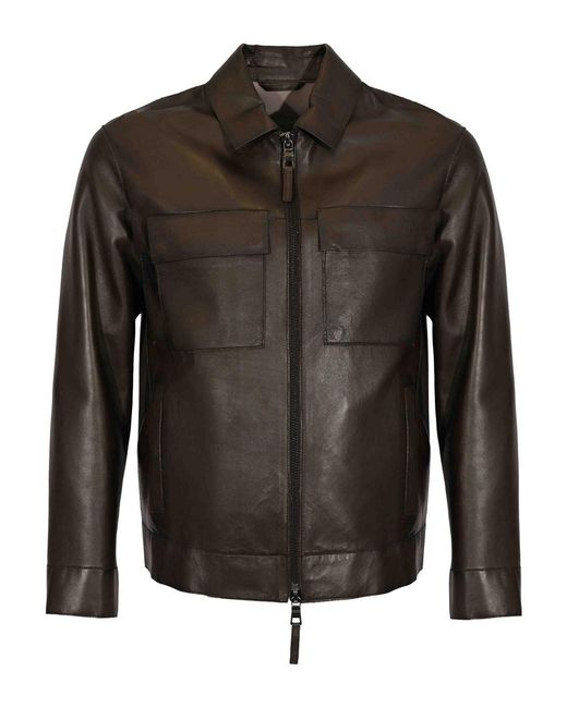 Leather Authority Black Alicante Leather Jacket for men