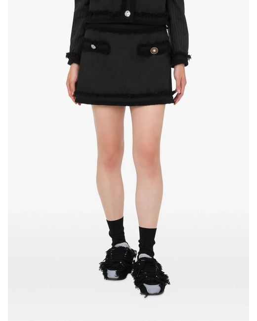 Moschino Black Boucle Stretch Skirt