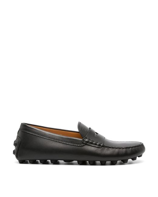 Tod's Gray Bubble Rubber Moccasins