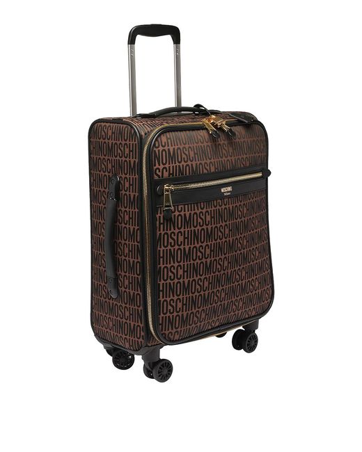Moschino Black All Over Logo Trolley for men