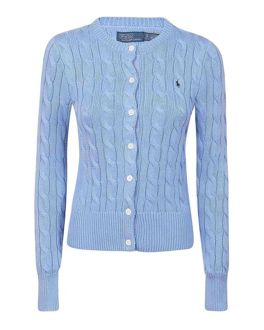 Polo Ralph Lauren Blue Knit Cotton Cardigan