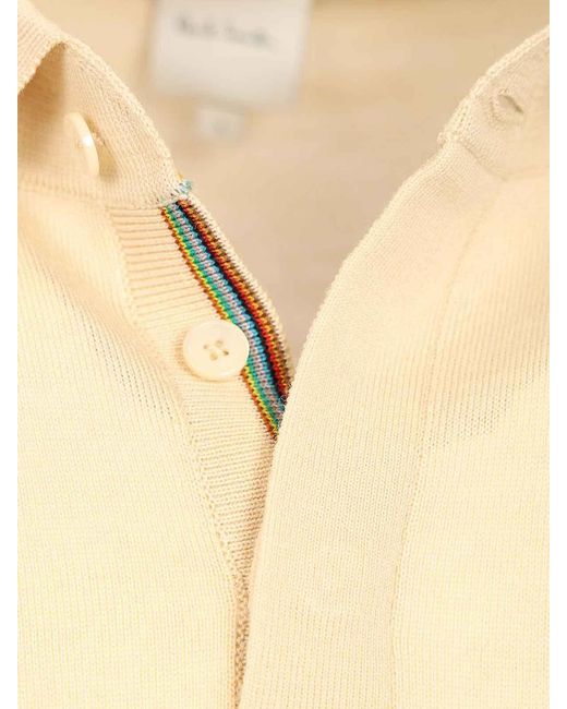 Paul Smith Natural Long-Sleeved Polo Shirt for men