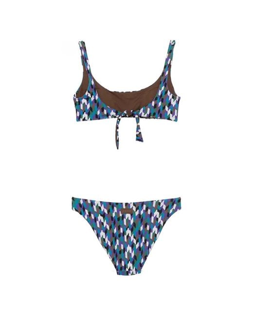 Fisico Blue Print Bikini Set