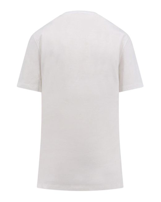 Versace White Cotton T-shirt With Logo Print
