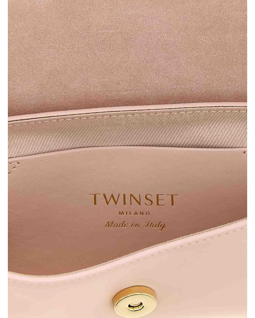 Twinset Pink Leather Shoulder Bag