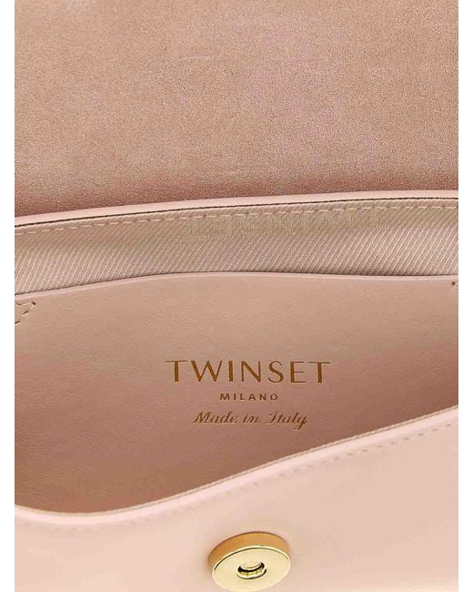 Twinset Pink Leather Shoulder Bag