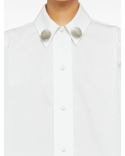 Jil Sander White Shirt Clip Details