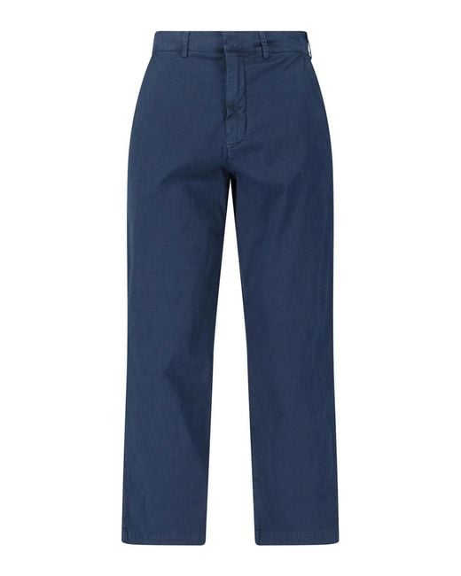 RANRA Blue Cotton Trousers for men
