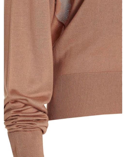 Ramael Brown Cut Out Insert Top Sweater