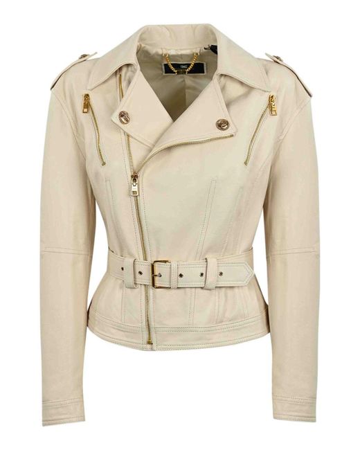 Elisabetta Franchi Natural Leather Jacket