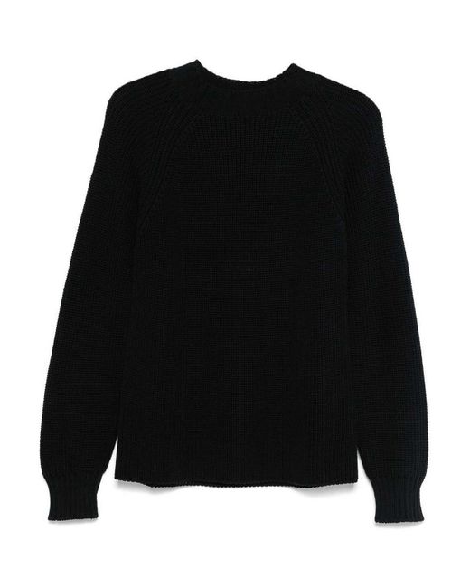 Drumohr Black Long Sleeve Crew-Neck Sweater for men