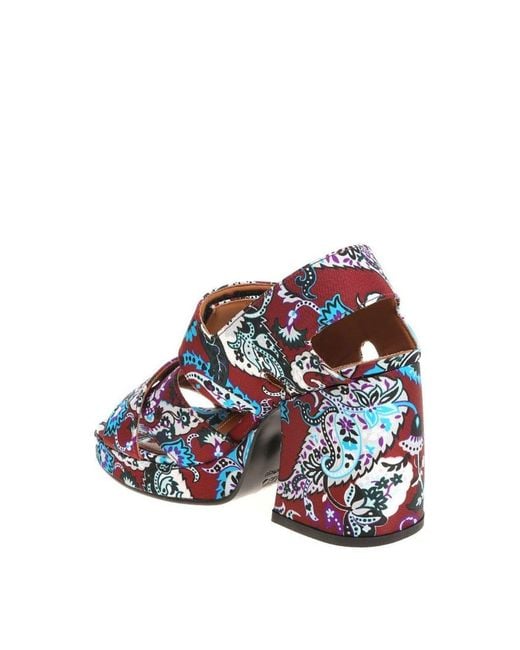 KENZO Red Aori Paisley Sandals