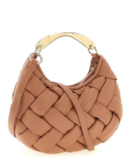 Twinset Brown Weaved Handbag