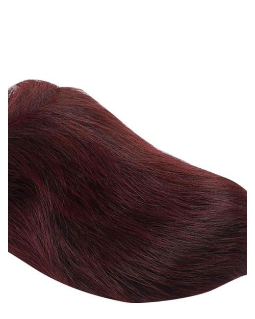 Marni Brown Long Hair Sabot Fussbet