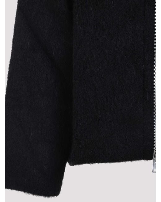 Our Legacy Black Full Zip Hood Sweatshirt for men