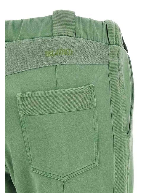 The Attico Green Front Split Pants