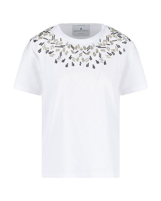 Ermanno Scervino White Crystals T-shirt