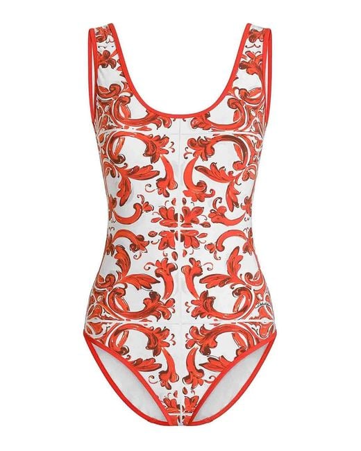 Dolce & Gabbana Red Olympic One Piece Maiolica 4L Arancion