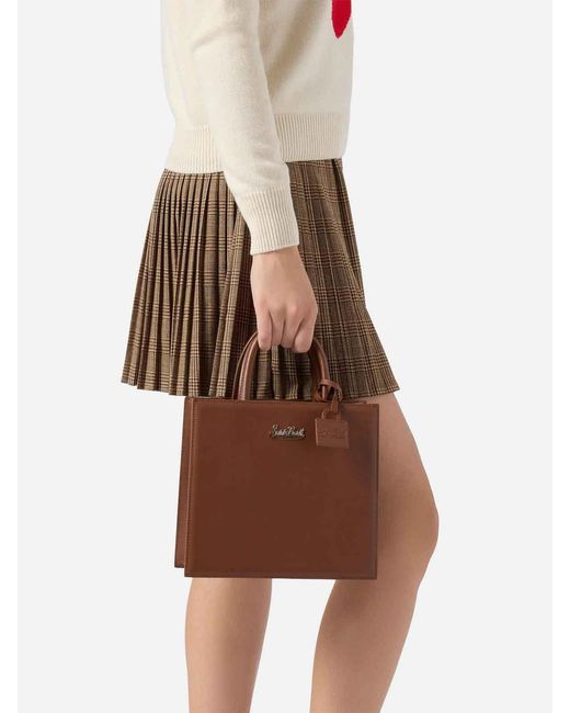 Mc2 Saint Barth Brown Shop Bag Midi