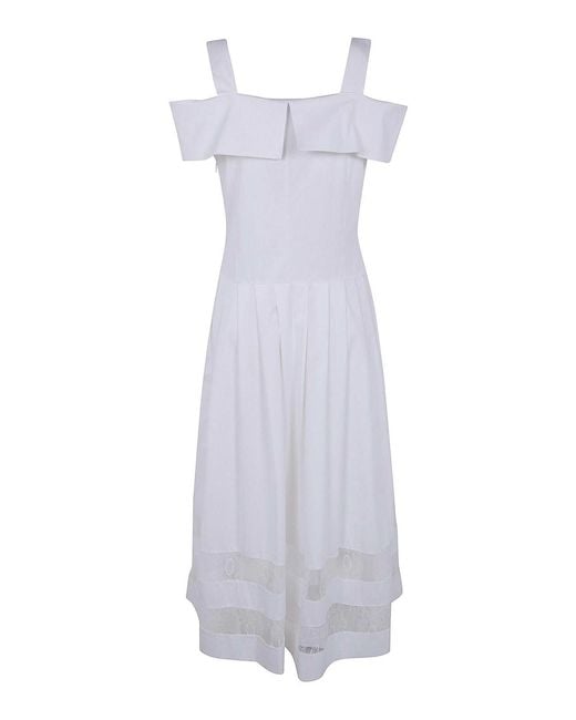 Blugirl Blumarine White Lace Cotton Dress