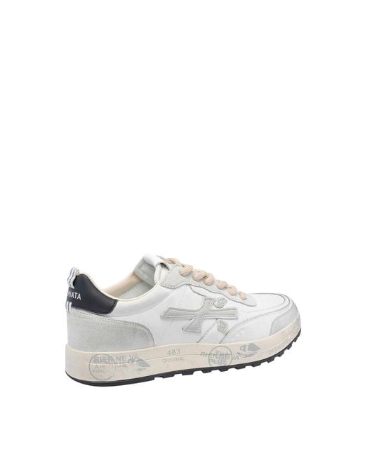 Premiata White Nous Sneakers for men
