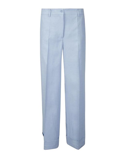 P.A.R.O.S.H. Blue Linen Pants