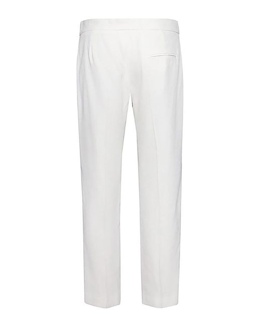 McQueen White Viscose Blend Trousers