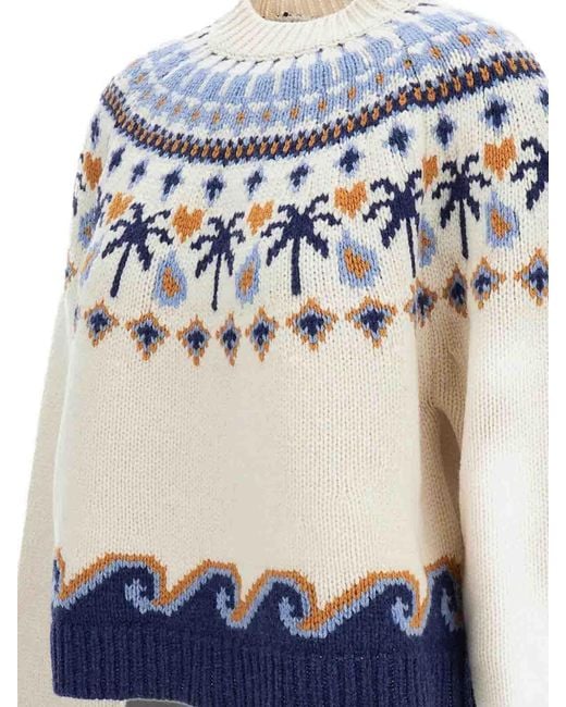 Alanui Blue Sweet Winter Sweater