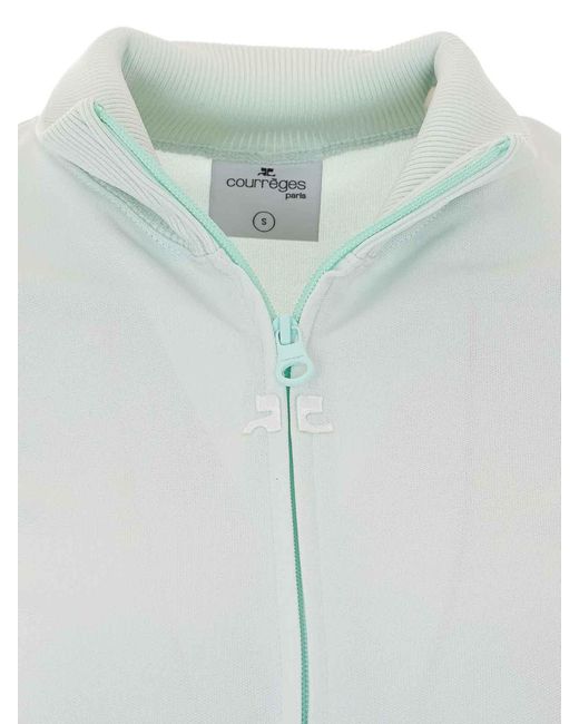 Courreges White Light Mint Signature Track Jacket