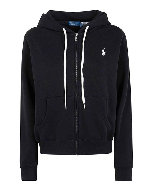 Polo Ralph Lauren Black Knit Full Zip Sweatshirt