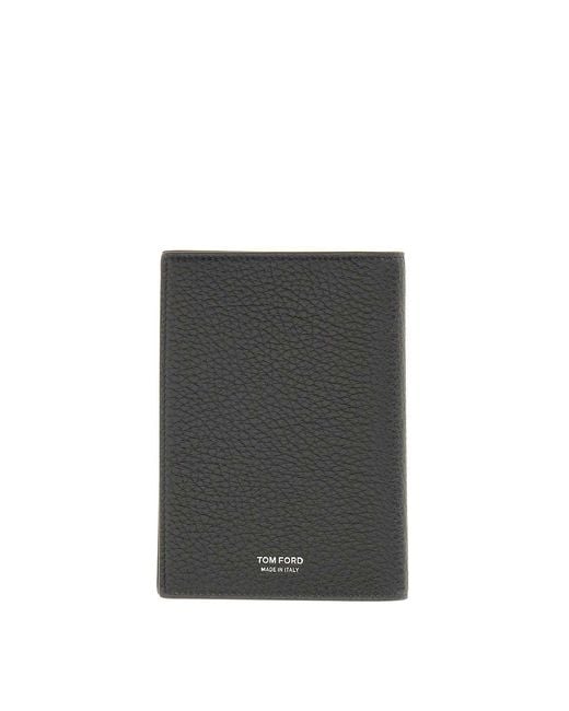 Tom Ford Black Leaher Card Holder for men