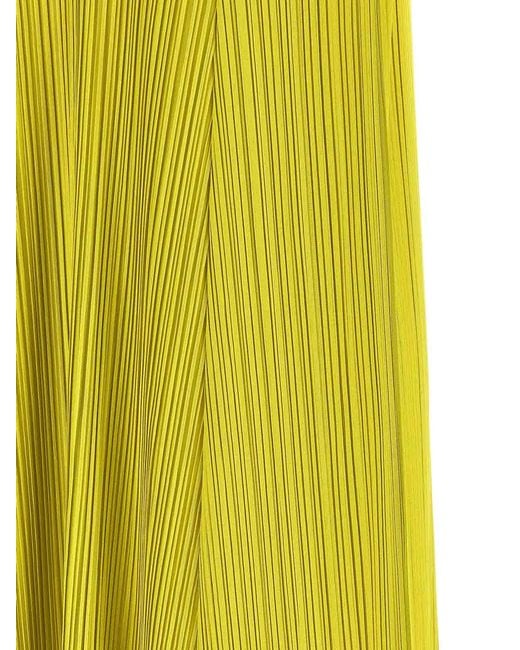 Pleats Please Issey Miyake Yellow Mellow Pleats' Dress
