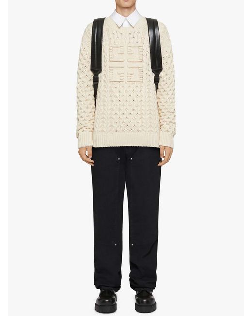 Givenchy Natural Pullover 4g In Maglia Intrecciata for men