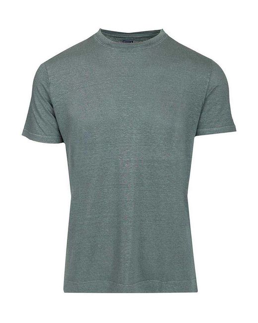 Fedeli Green Crew Neck T-Shirt for men