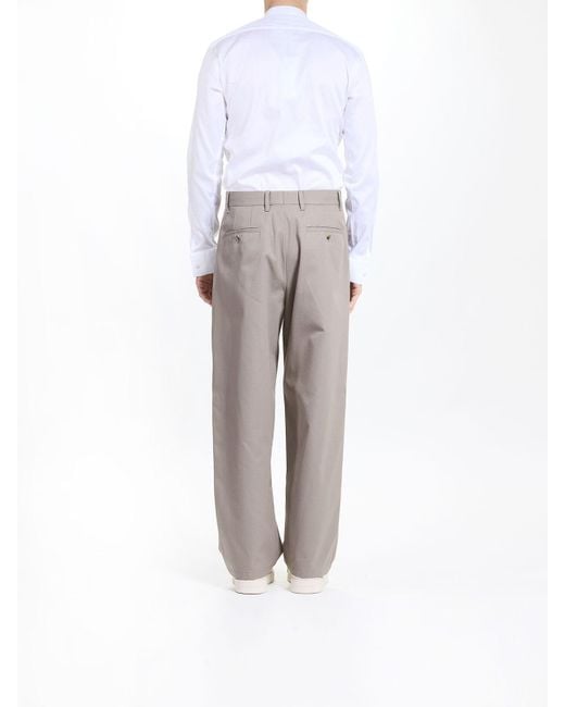 Moschino Gray Gabardine Trousers for men