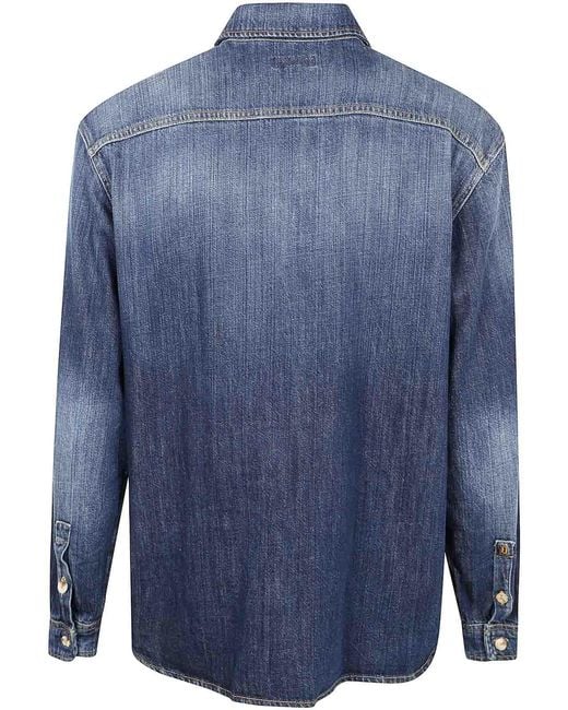 Dondup Blue Denim Shirt for men