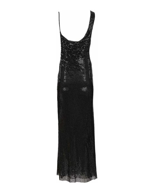 Self-Portrait Black Draped Dress