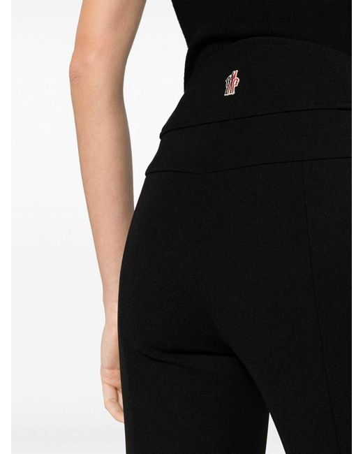 Moncler Black Trousers With Application