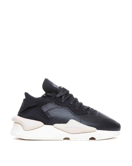 Y-3 Blue White Kaiwa Sneakers With Round Toe for men